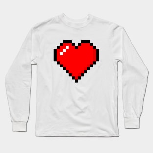 Heart Pixel Long Sleeve T-Shirt